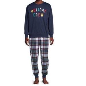 Joyspun Men’s Holiday Pajamas Set, 2-Piece